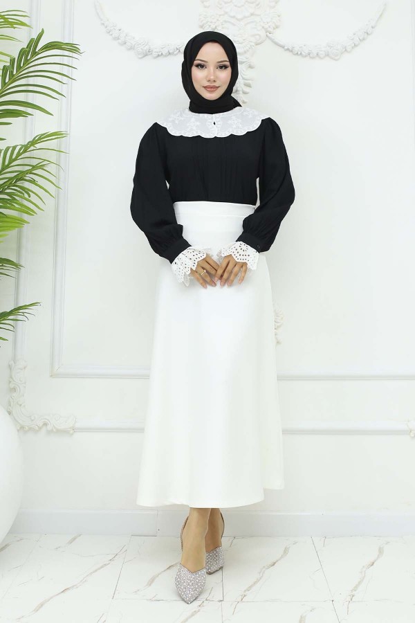 Scuba Kloş Etek Beyaz 212