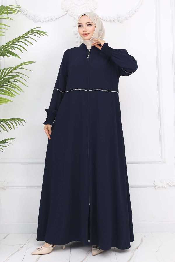 Taş Detaylı Ferace Lacivert 1006 Taş Detaylı Ferace Lacivert 1006