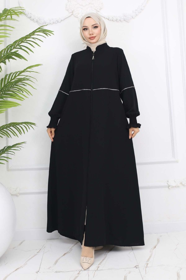 Taş Detaylı Ferace Siyah 1006 Taş Detaylı Ferace Siyah 1006