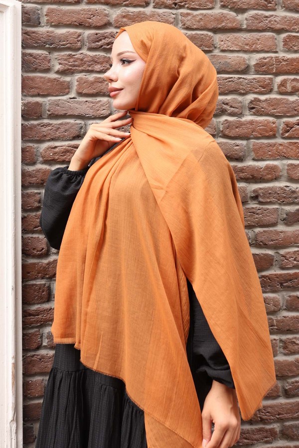 Pamuklu Şal Hardal H101 