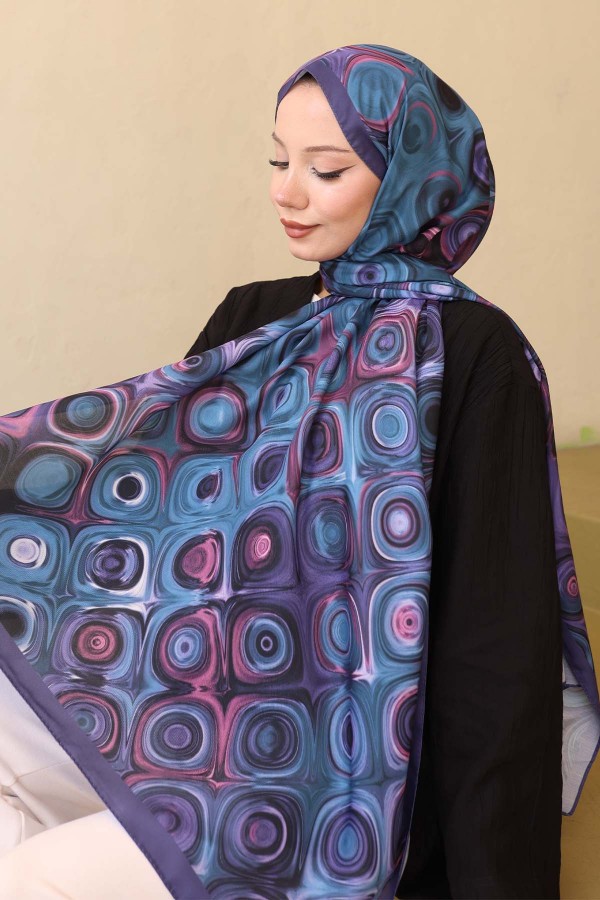 Desenli Şal Mor İpk112 