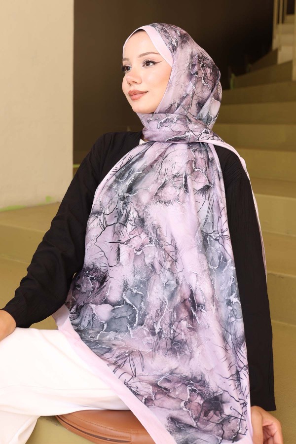 Desenli Şal Pudra İpk114 