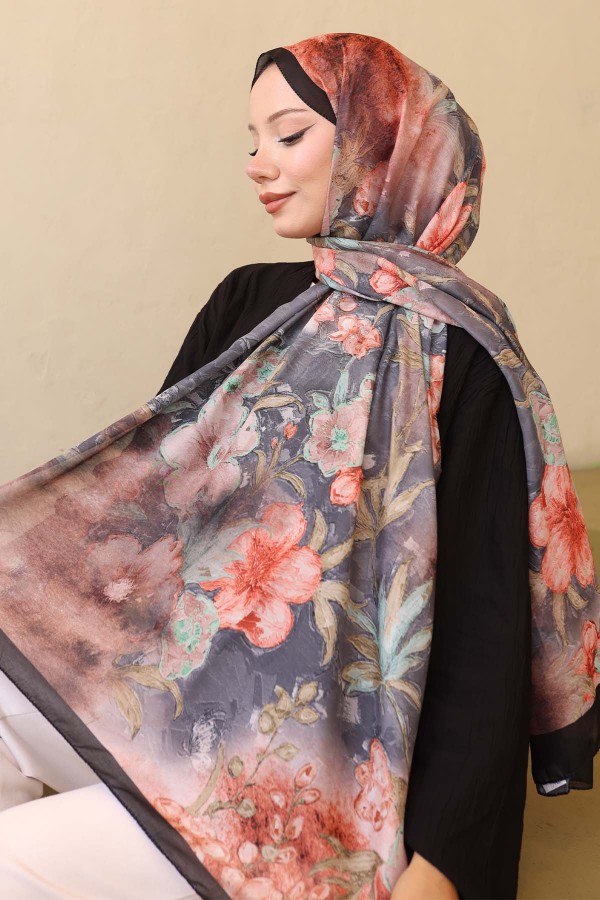 Desenli Şal Siyah Frt105 Desenli Şal Siyah Frt105