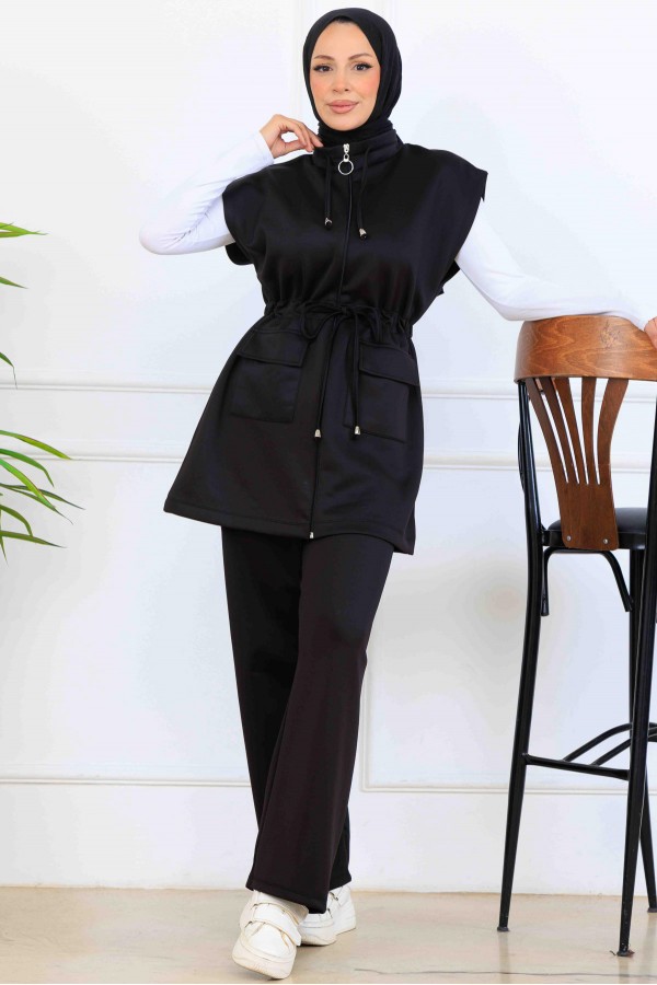 Belden Bağlamalı Scuba İkili Takım N5375 Siyah Belden Bağlamalı Scuba İkili Takım N5375 Siyah