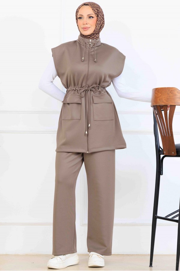 Belden Bağlamalı Scuba İkili Takım N5375 Vizon Belden Bağlamalı Scuba İkili Takım N5375 Vizon