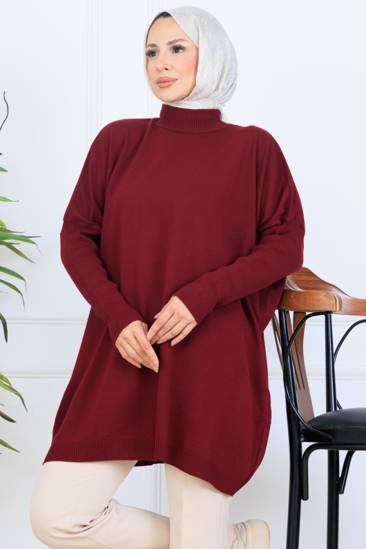 Triko Tunik N7083 Bordo