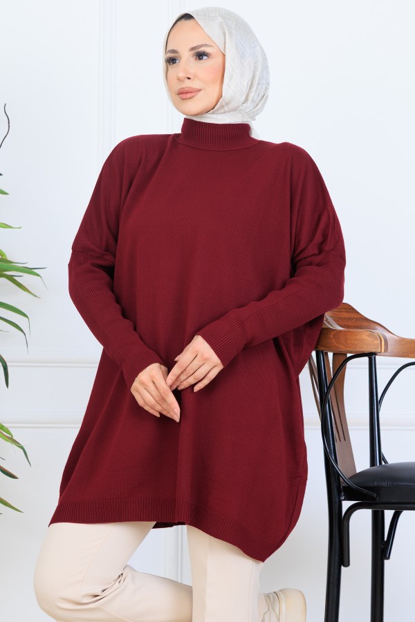 Triko Tunik N7083 Bordo