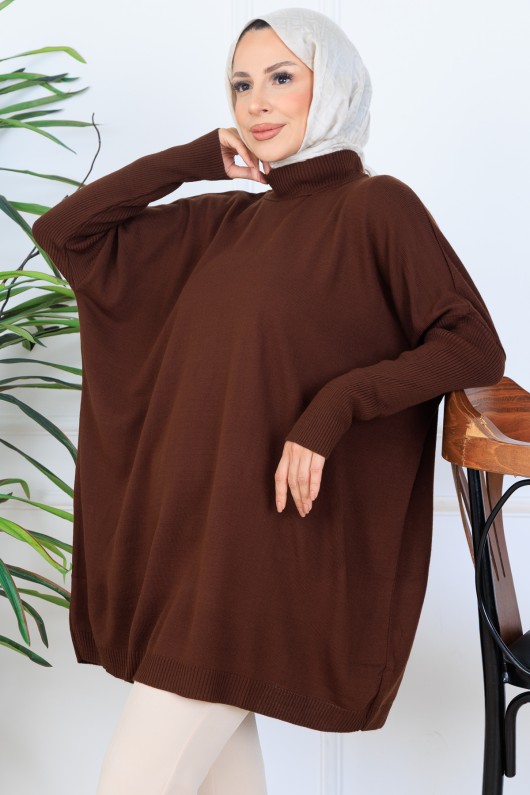 Triko Tunik N7083 Kahverengi