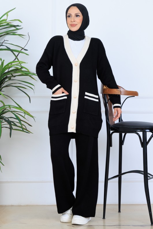 Cepli Triko Takım N7068 Siyah