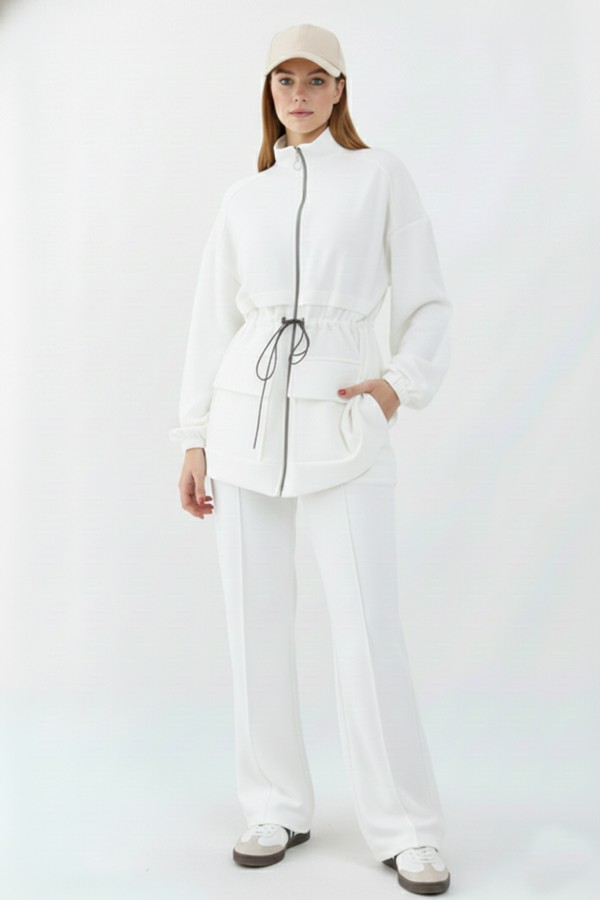 Belden Büzgülü Scuba Takım N5404 Beyaz Belden Büzgülü Scuba Takım N5404 Beyaz