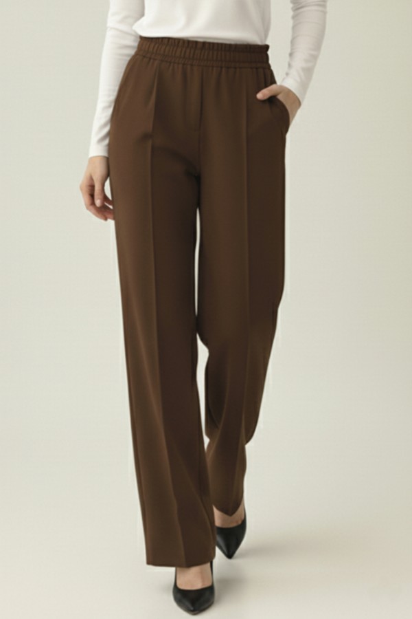 Puf Scuba Pantolon A1105 Kahverengi