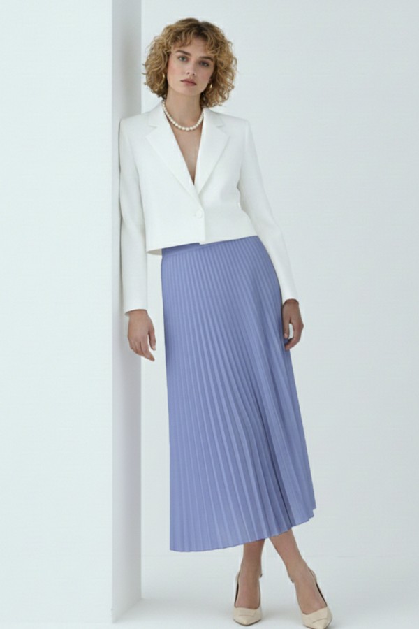 Piliseli Etek 4560 Mavi