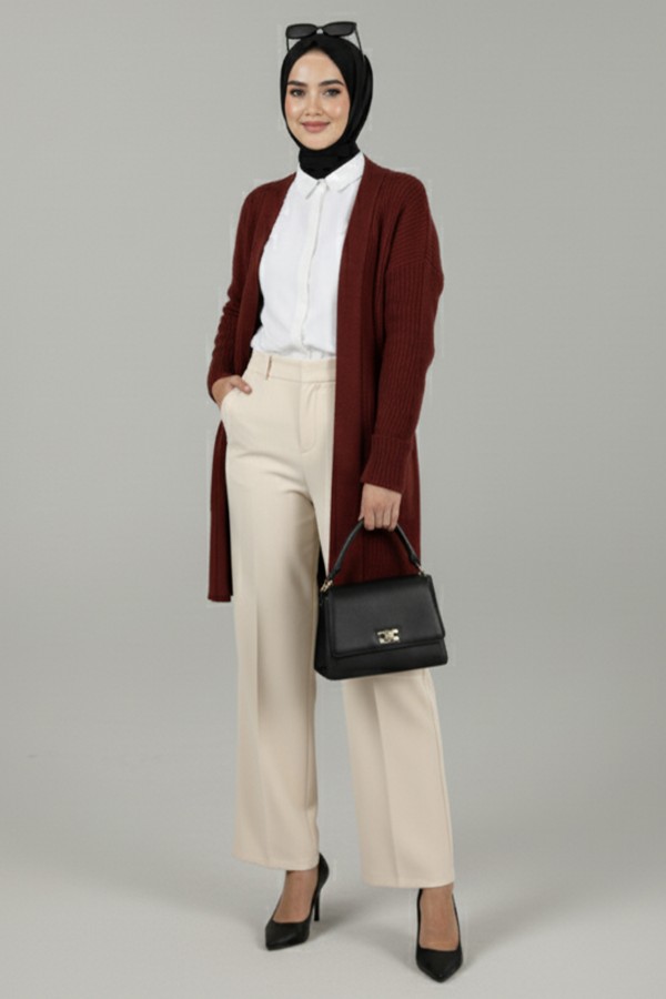 Cepli Triko Hırka R4442 Bordo