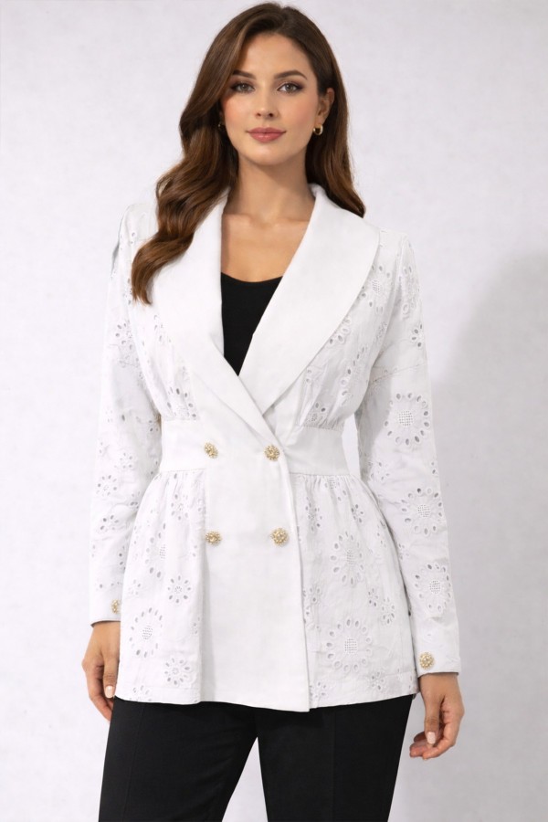 Fisto Ceket A3017 Beyaz