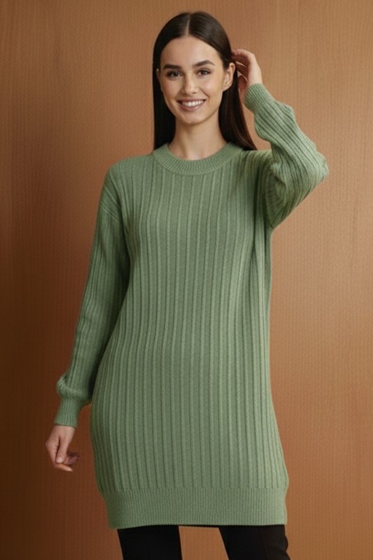 Desenli Tunik N3185 Çağla