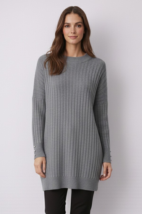 Desenli Tunik N3170 Gri Desenli Tunik N3170 Gri