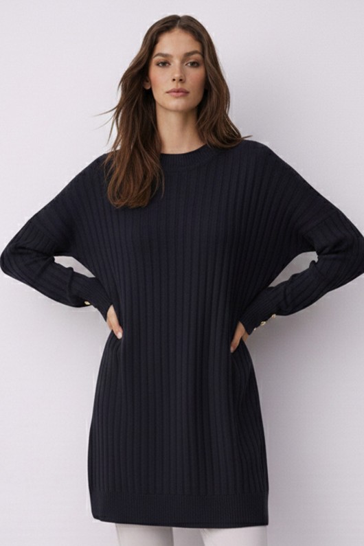 Desenli Tunik N3170 Lacivert