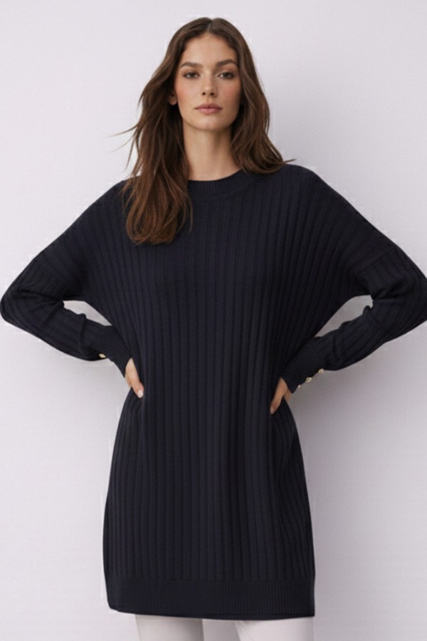 Desenli Tunik N3170 Lacivert Desenli Tunik N3170 Lacivert