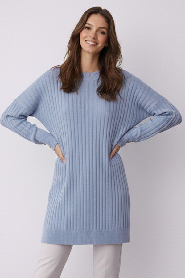 Desenli Tunik N3170 Mavi Desenli Tunik N3170 Mavi