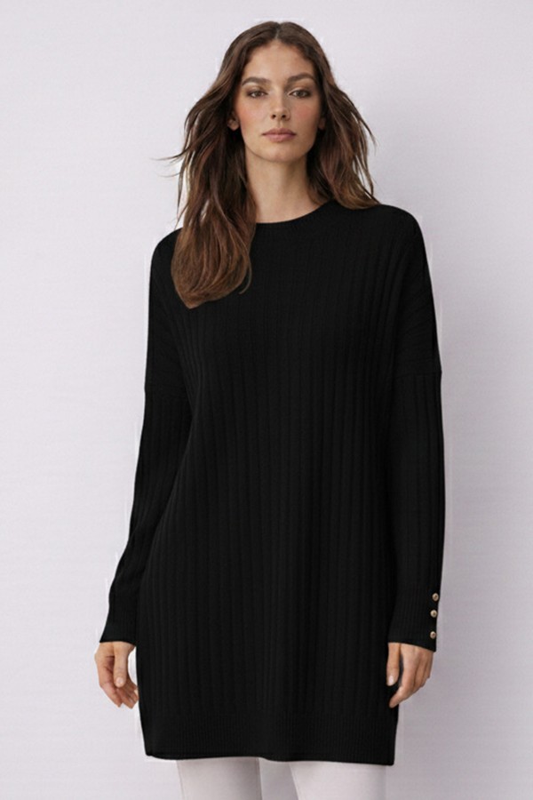 Desenli Tunik N3170 Siyah Desenli Tunik N3170 Siyah