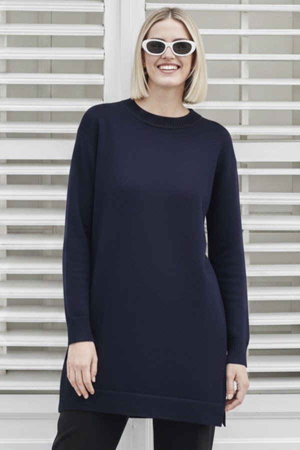 Tesettür Tunik N3177 Lacivert