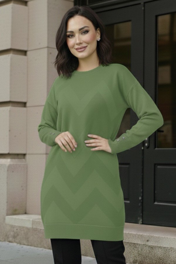 Desenli Tunik N3183 Çağla