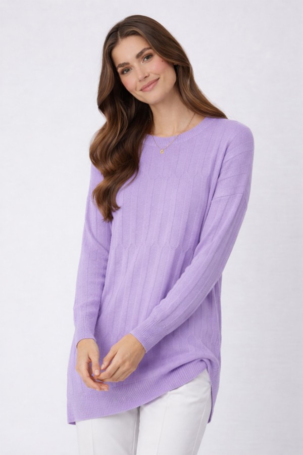 Desenli Tunik N3174 Lila Desenli Tunik N3174 Lila