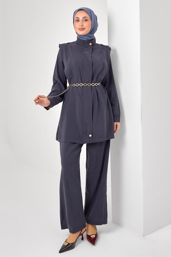 Tesettür İkili Takım N7202 Antrasit Tesettür İkili Takım N7202 Antrasit