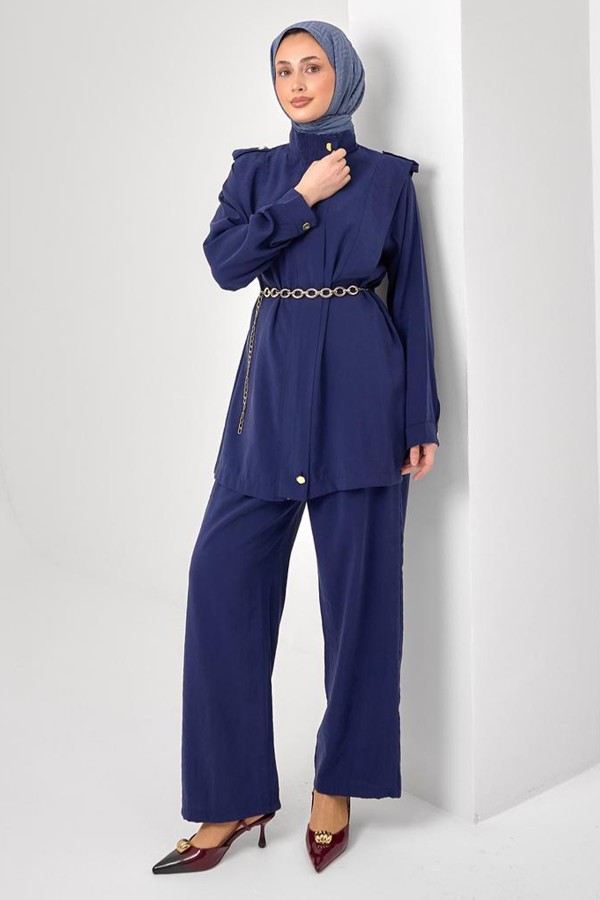 Tesettür İkili Takım N7202 Lacivert Tesettür İkili Takım N7202 Lacivert