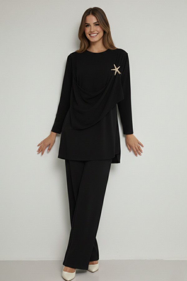 Tokalı İkili Takım M3003 Siyah Tokalı İkili Takım M3003 Siyah