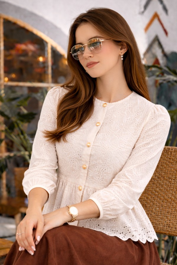 Fisto Gömlek A5003 Krem