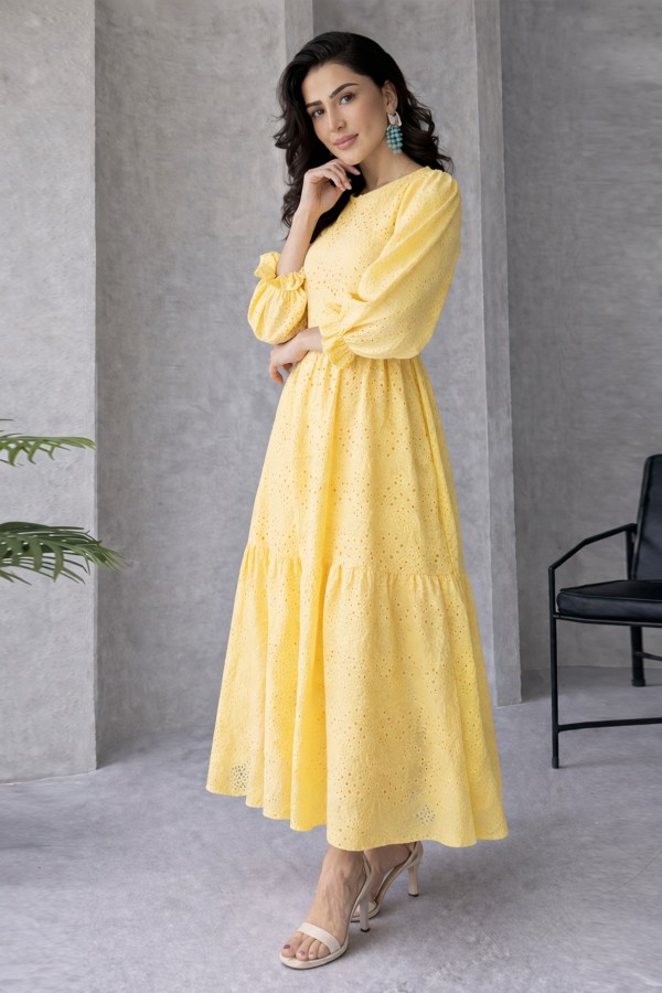 Fisto Elbise A1430 Sarı Fisto Elbise A1430 Sarı