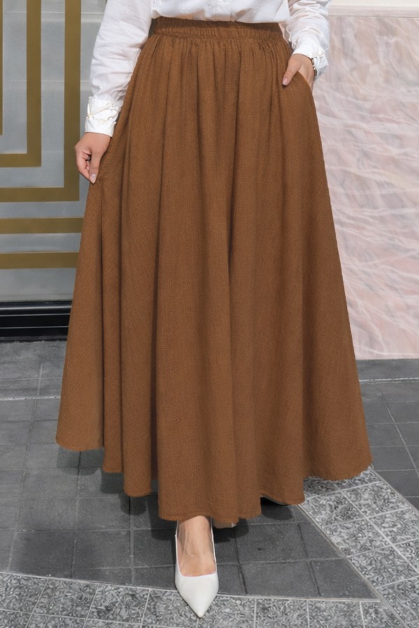 Çilek Etek N217 Taba Çilek Etek N217 Taba