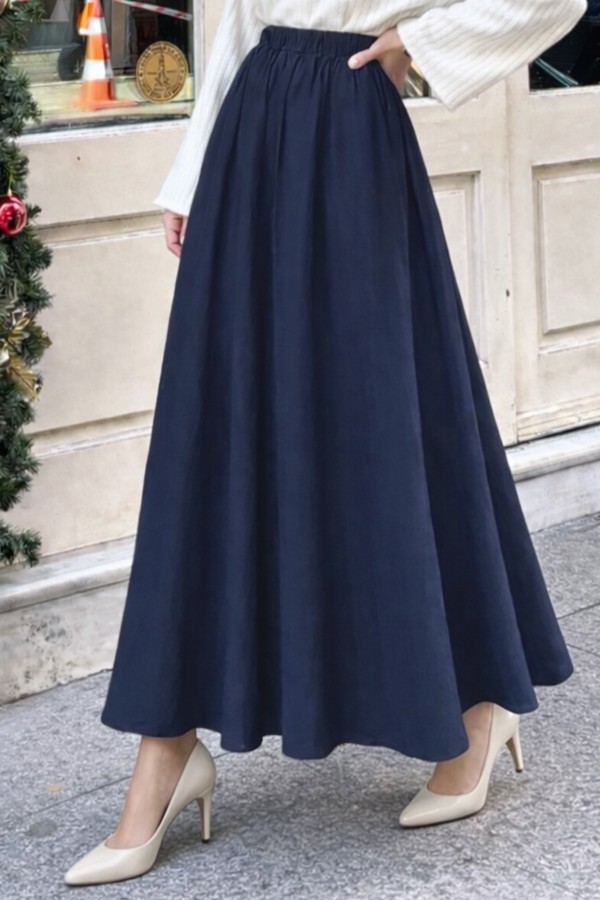 Modal Etek N218 Lacivert Modal Etek N218 Lacivert