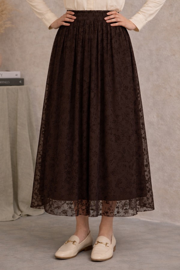 Danteli Flok Etek A220 Kahverengi Danteli Flok Etek A220 Kahverengi