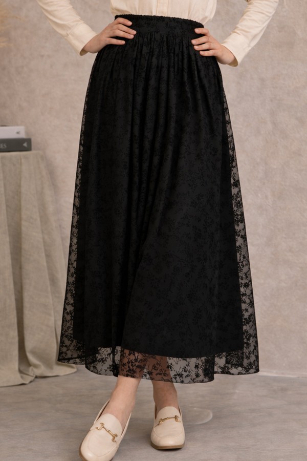 Danteli Flok Etek A220 Siyah Danteli Flok Etek A220 Siyah