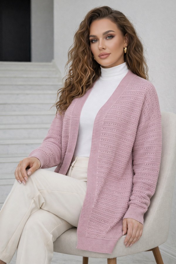 Yazlık Pamuk Hırka R7193 Gül