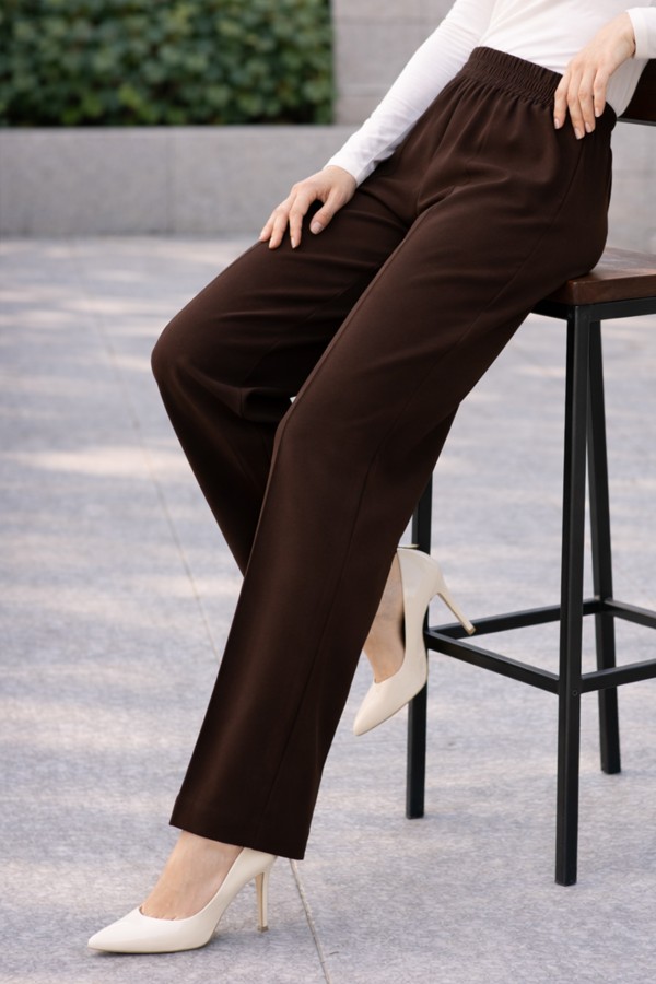 İspanyol Paça Pantolon K1108 Kahverengi