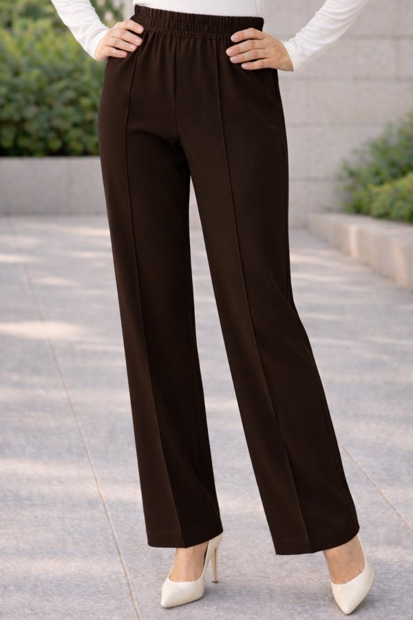 İspanyol Paça Pantolon K1108 Kahverengi