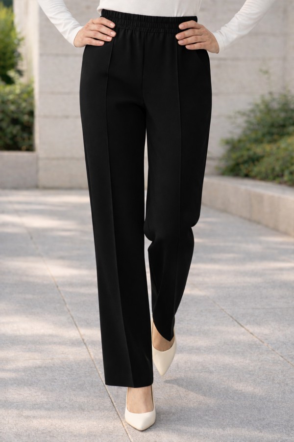 İspanyol Paça Pantolon K1108 Siyah