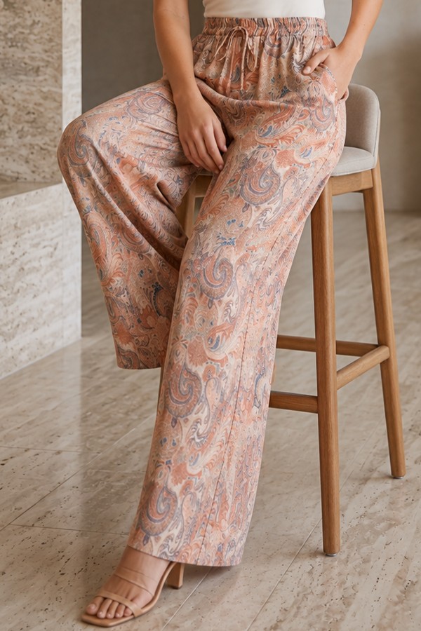 Etnik Desen Salaş Pantolon S2395 Somon Etnik Desen Salaş Pantolon S2395 Somon