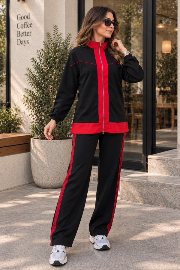 Basic Fermuarlı Takım N8320 Siyah